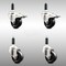 Service Caster 3 Inch 316SS Soft Rubber Swivel 7/8 Inch Stem Caster Lock Brake SCC, 2PK SCC-SS316TTLEX20S314-SRS-2-S-2-78 - alternate 1